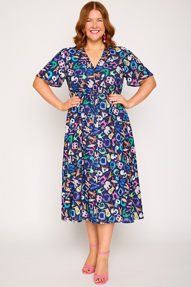 Marley Alpha Animals Dress – Alpha Animals midi dress