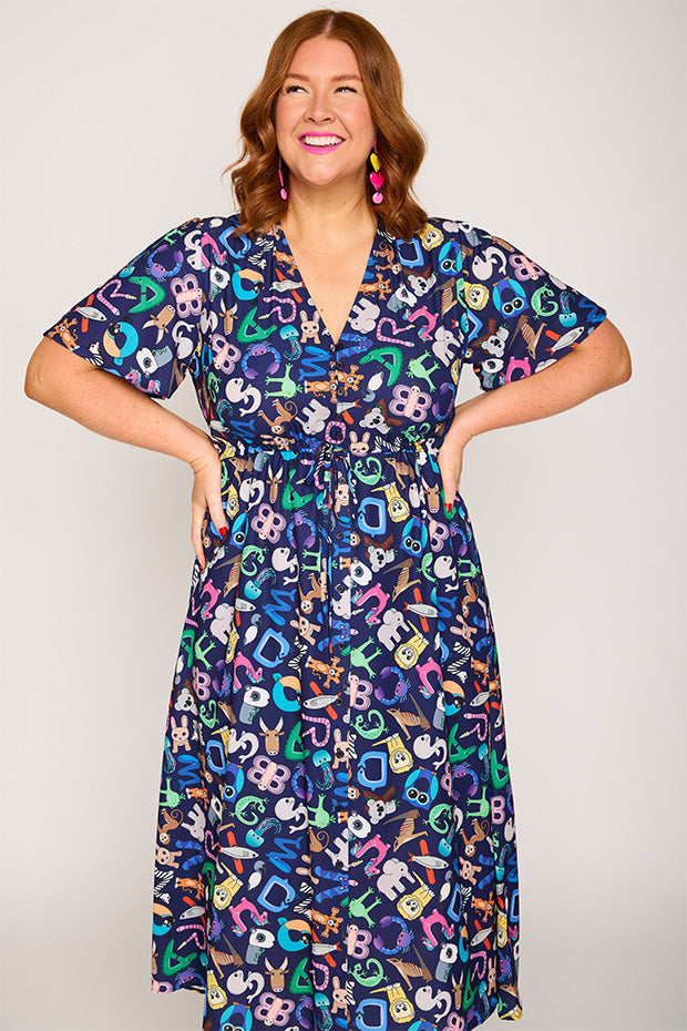 Marley Alpha Animals Dress – Alpha Animals midi dress