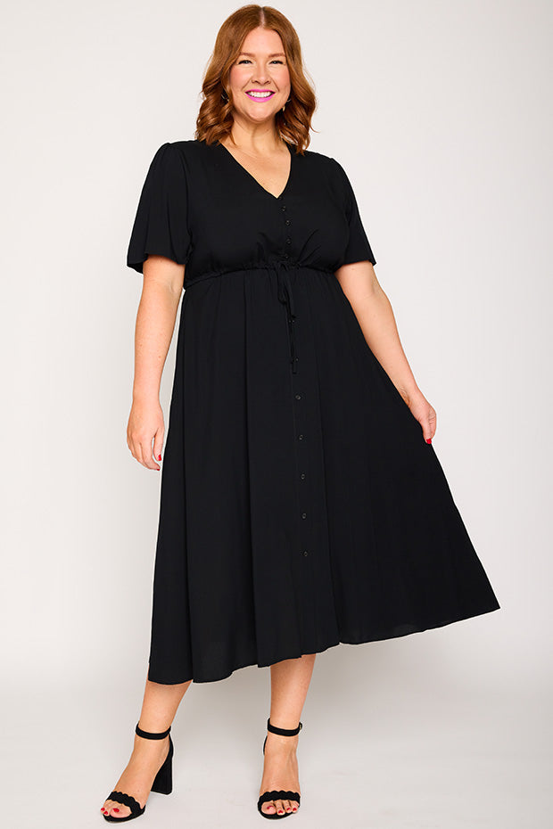 Michelle Black Dress – Black midi dress