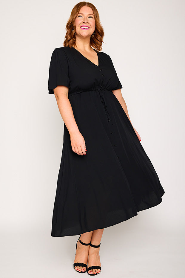 Michelle Black Dress – Black midi dress