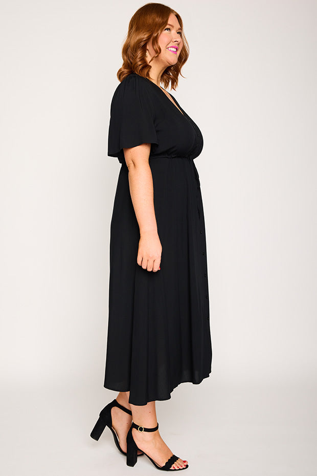 Michelle Black Dress – Black midi dress