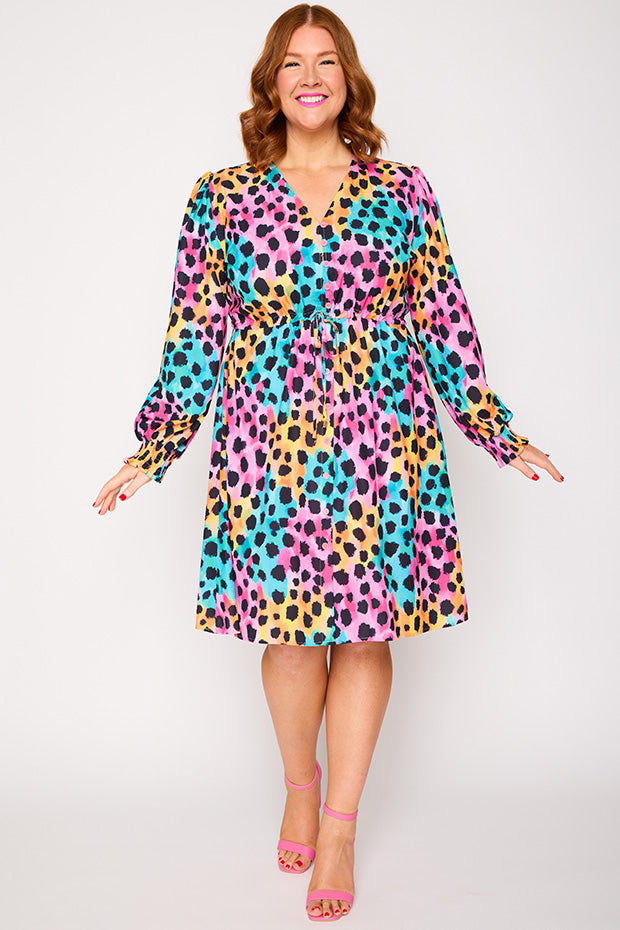 Sofia Trio Cheetah Dress – Trio Cheetah knee length dress