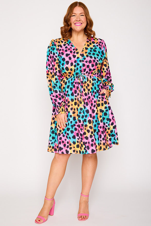 Sofia Trio Cheetah Dress – Trio Cheetah knee length dress