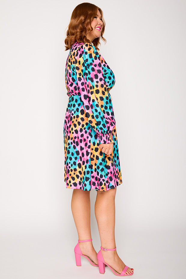 Sofia Trio Cheetah Dress – Trio Cheetah knee length dress