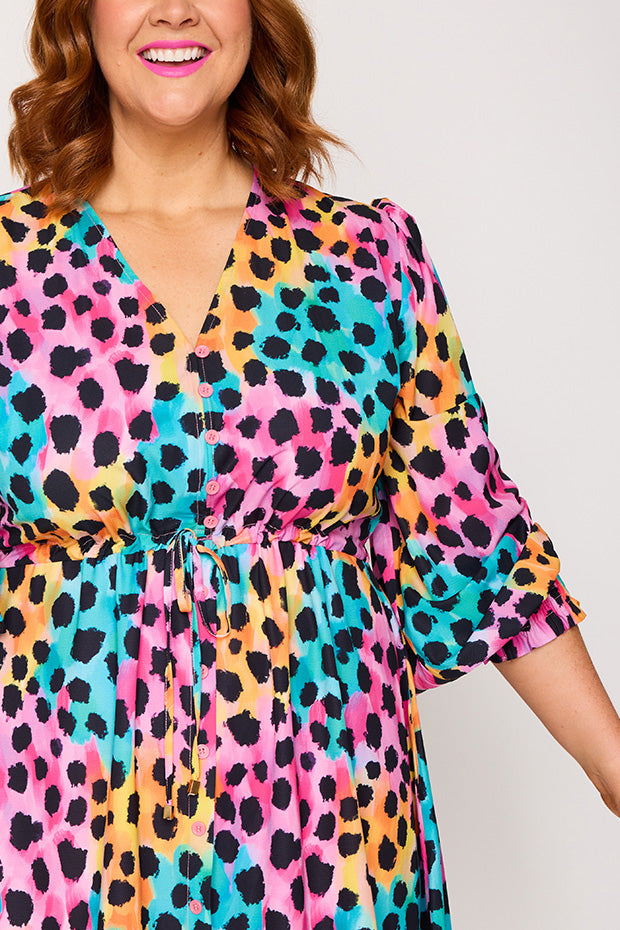 Sofia Trio Cheetah Dress – Trio Cheetah knee length dress