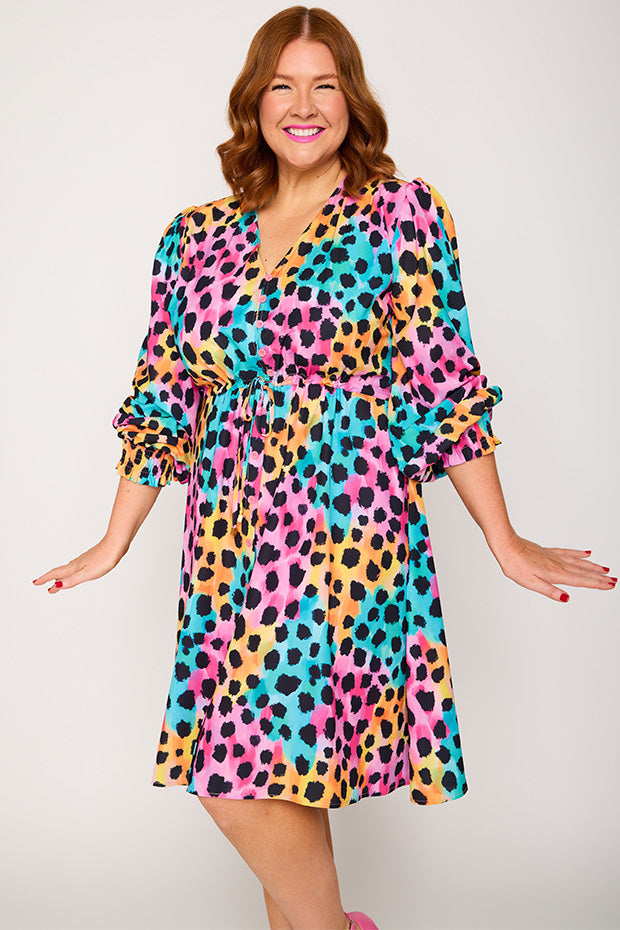 Sofia Trio Cheetah Dress – Trio Cheetah knee length dress