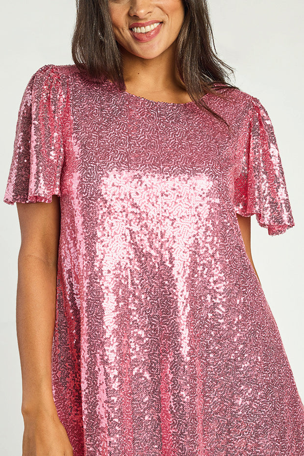 Taylor Pink Sequin Dress – Little Party Dress