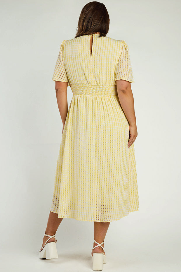 Mable Yellow Dress – Yellow midi dress