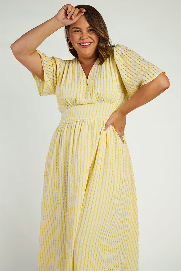 Mable Yellow Dress – Yellow midi dress