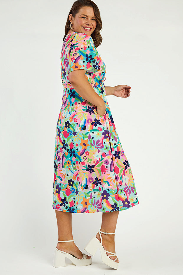 Marley Rainbow Bright Dress – Rainbow Bright midi dress