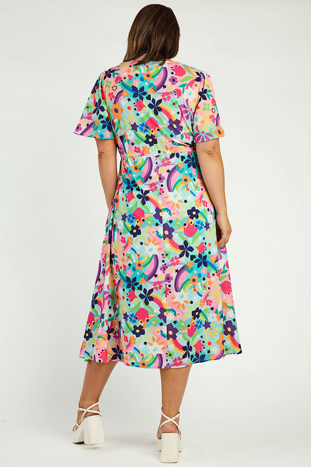 Marley Rainbow Bright Dress – Rainbow Bright midi dress