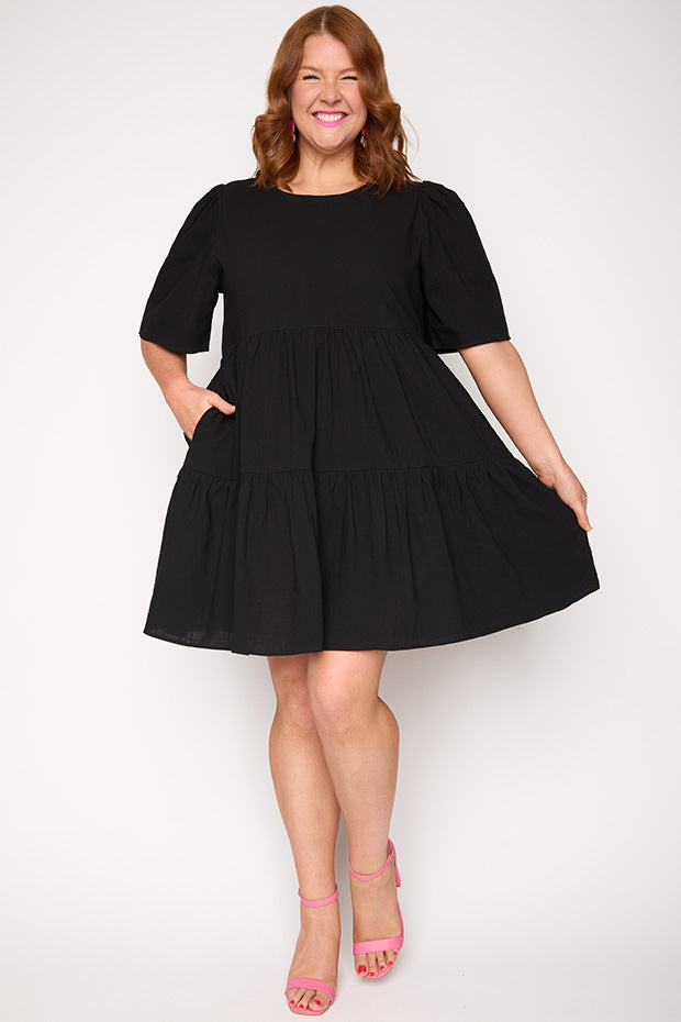 Isadora Black Dress – Black mini dress
