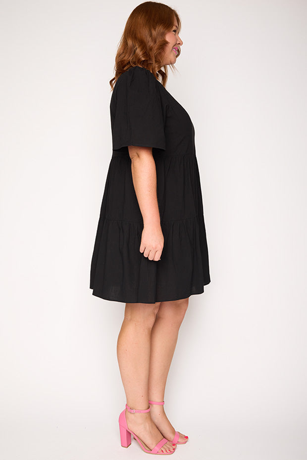 Isadora Black Dress – Black mini dress