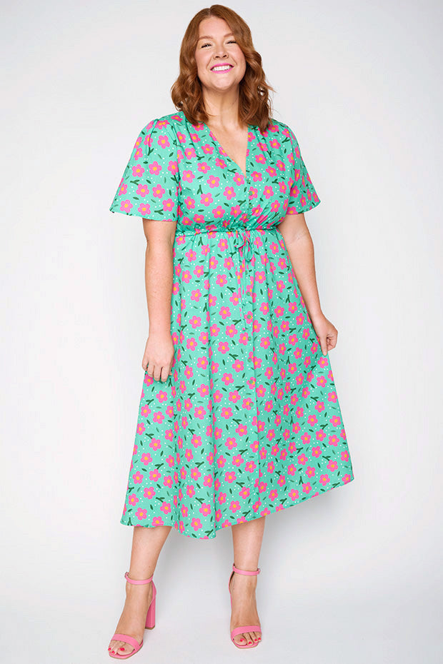 Marley Cotton Pink Petal Dress – Pink Petal midi dress