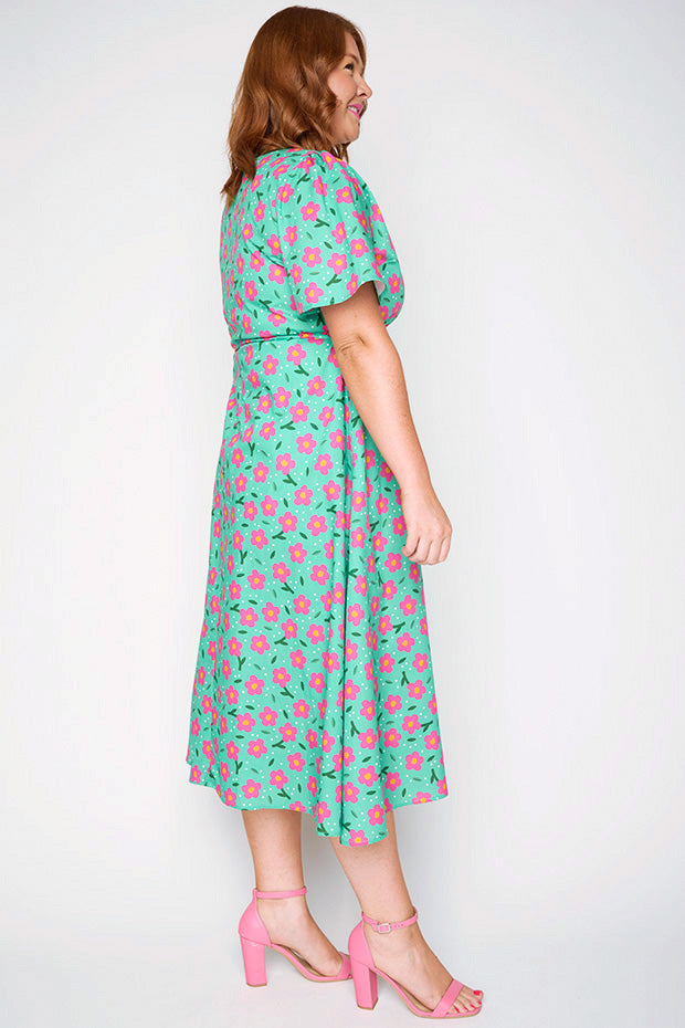 Marley Cotton Pink Petal Dress – Pink Petal midi dress