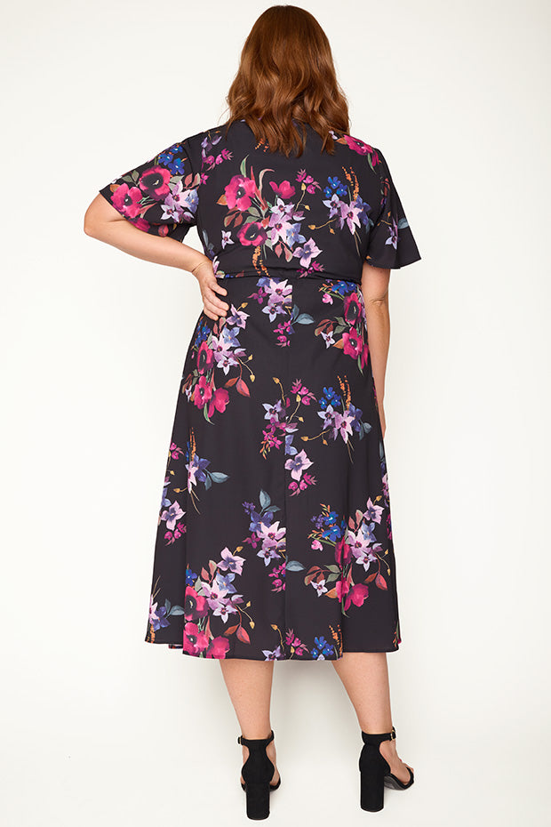 Marley Night Flower Dress – Night Flower midi dress