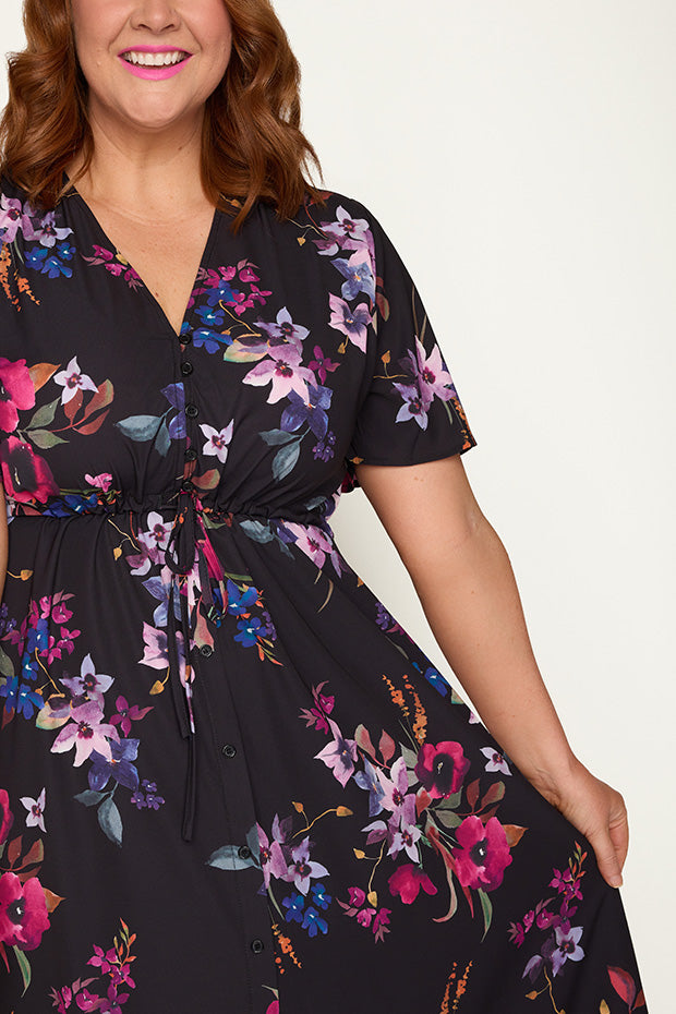 Marley Night Flower Dress – Night Flower midi dress