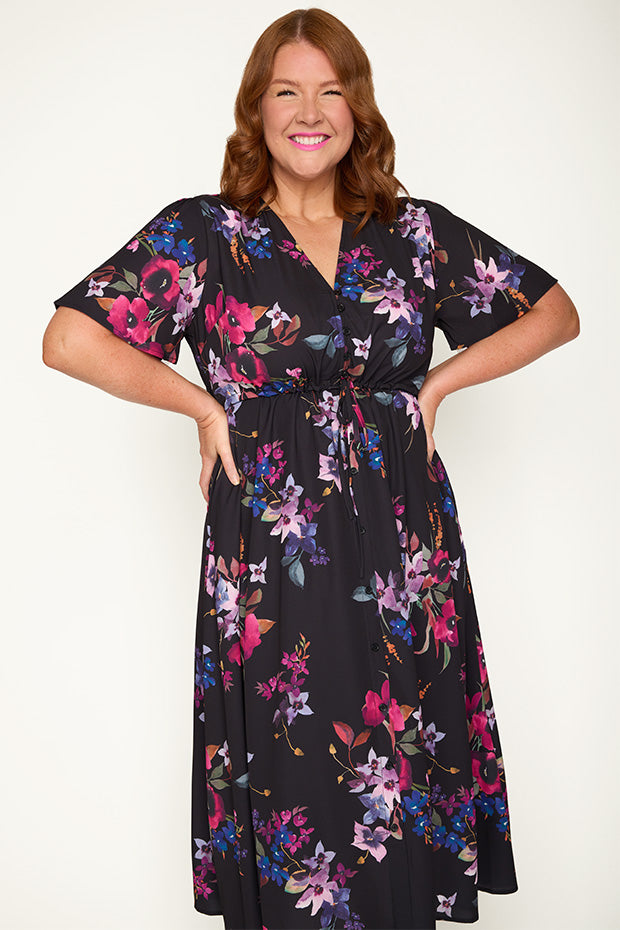 Marley Night Flower Dress – Night Flower midi dress