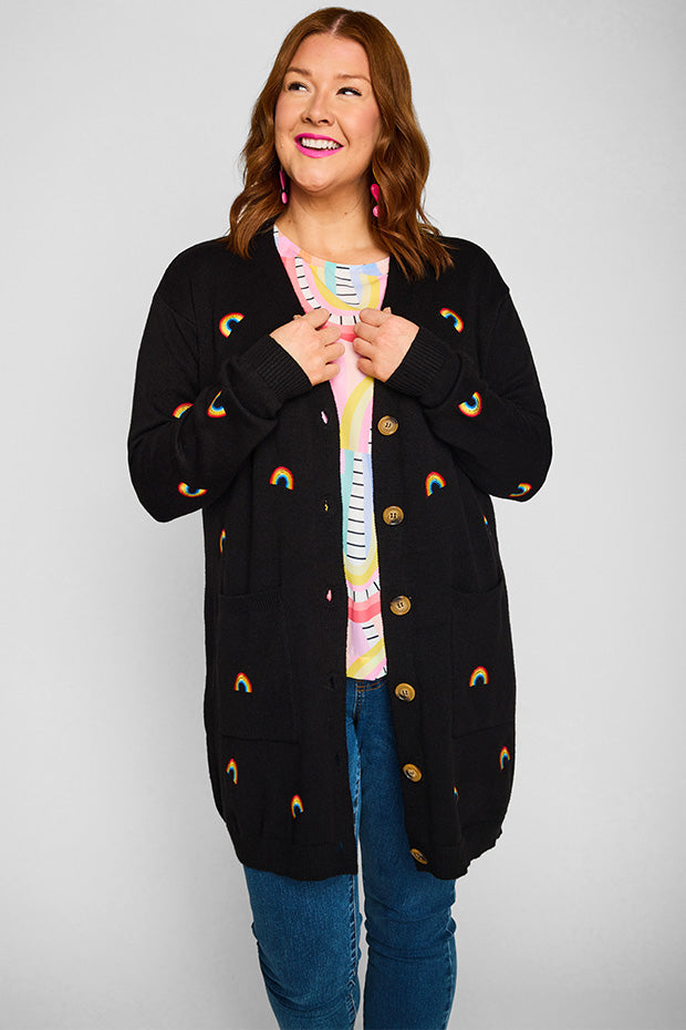 Angela Black Rainbows Cardi – Black Rainbows cardigan