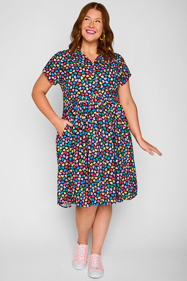Frankie Love Candy Black Dress – Love Candy Black shirt dress