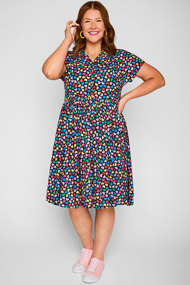Frankie Love Candy Black Dress – Love Candy Black shirt dress