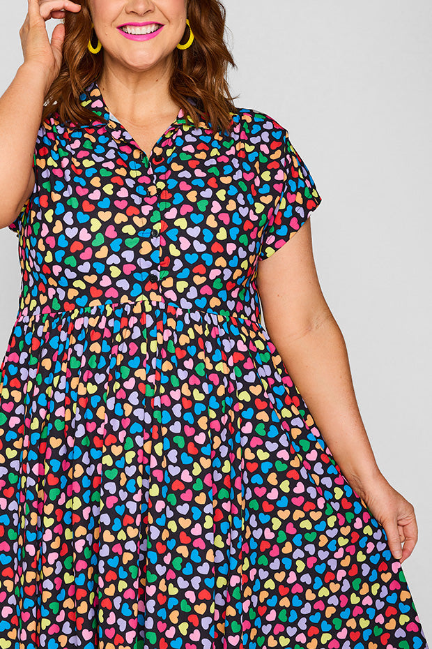 Frankie Love Candy Black Dress – Love Candy Black shirt dress