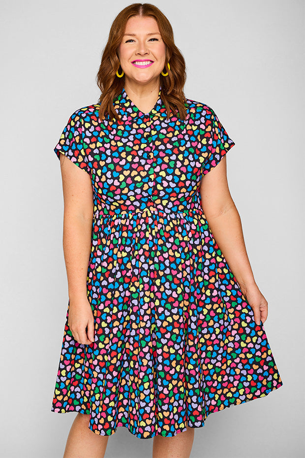 Frankie Love Candy Black Dress – Love Candy Black shirt dress