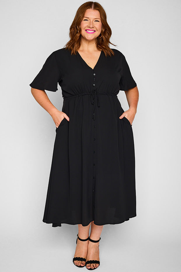 Marley Black Dress – Black midi dress