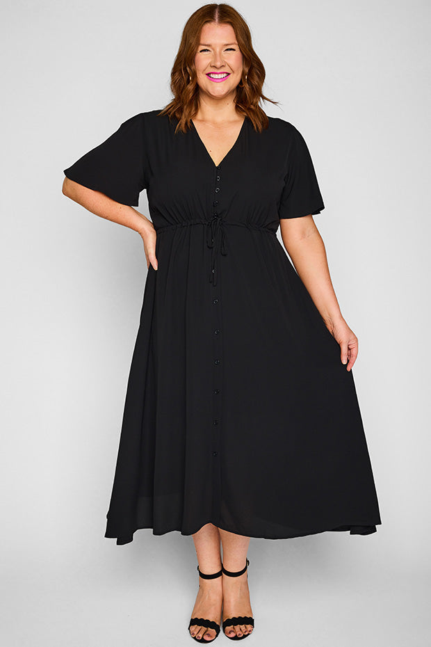 Marley Black Dress – Black midi dress