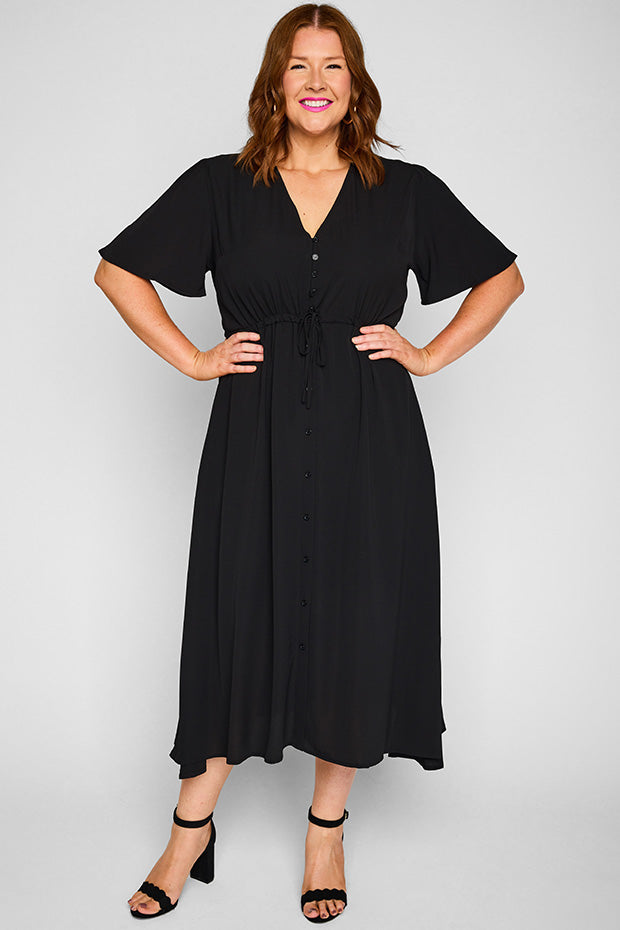 Marley Black Dress – Black midi dress