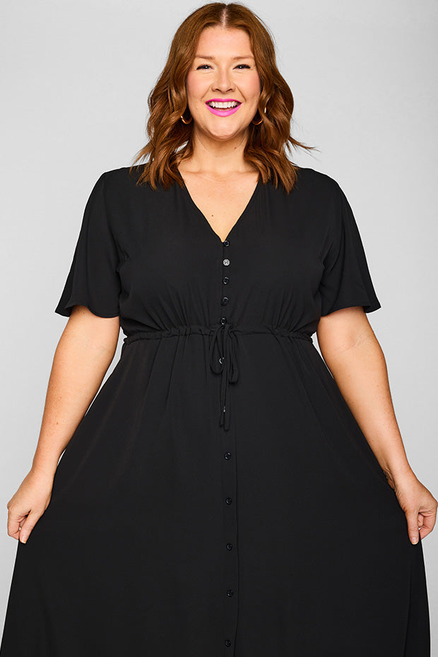 Marley Black Dress – Black midi dress