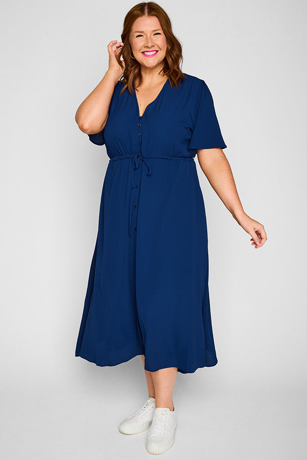 Marley Navy Dress – Navy midi dress