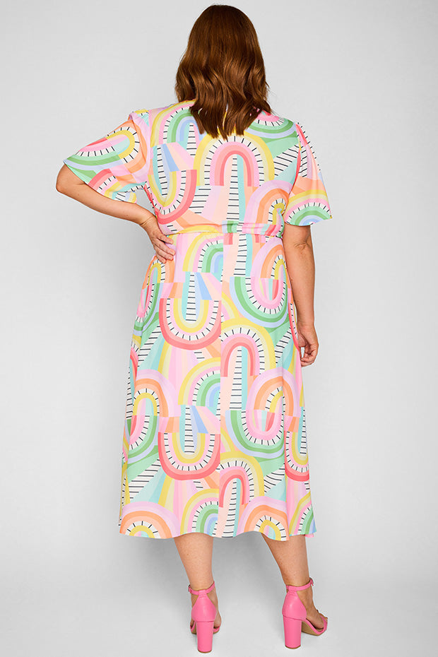 Marley Rainbow Vibing Dress – Rainbow Vibing midi dress