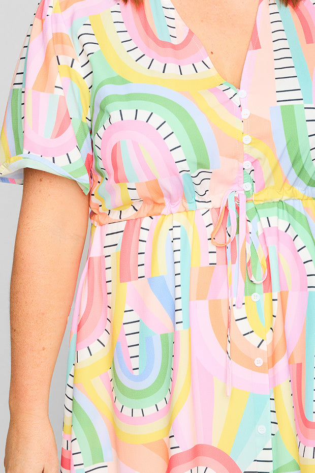Marley Rainbow Vibing Dress – Rainbow Vibing midi dress