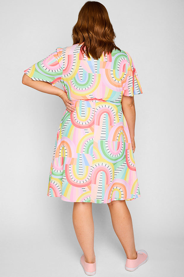 Siena Rainbow Vibing Dress – Rainbow Vibing knee length dress