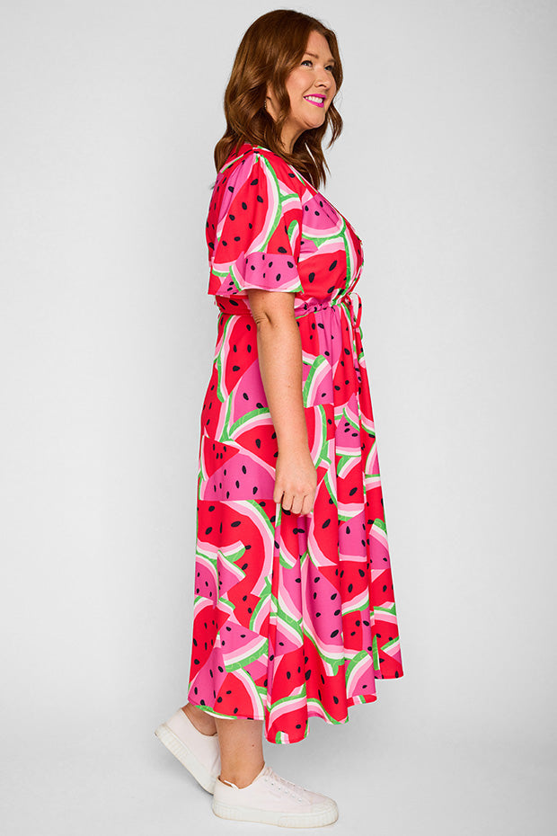 Marley Watermelon Stack Dress – Watermelon Stack midi dress