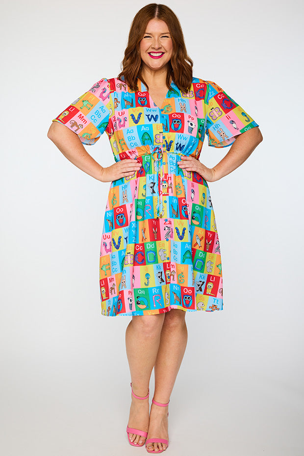 Siena Alpha Animal Cards Dress – Alpha Animal Cards midi dress