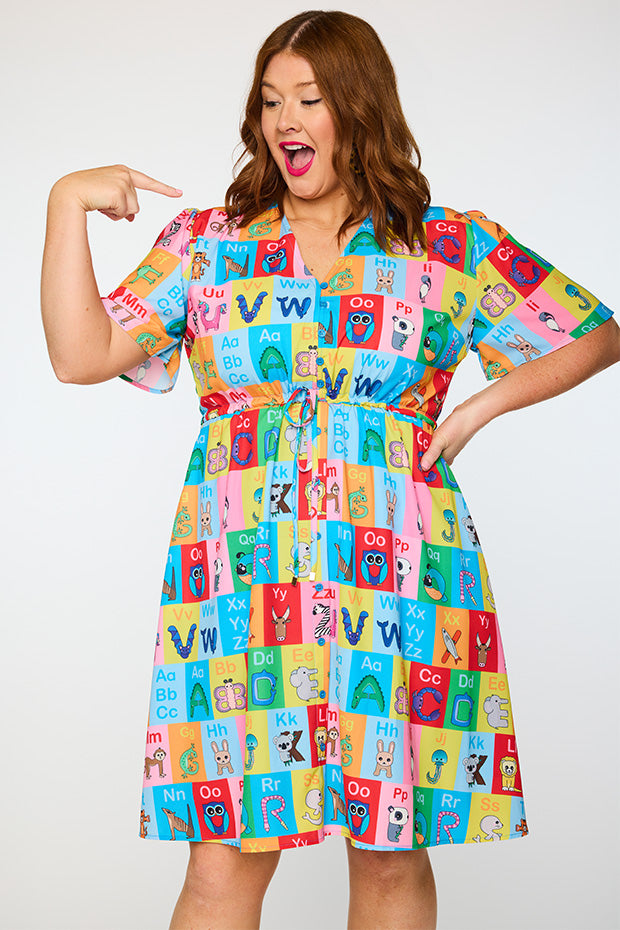 Siena Alpha Animal Cards Dress – Alpha Animal Cards midi dress