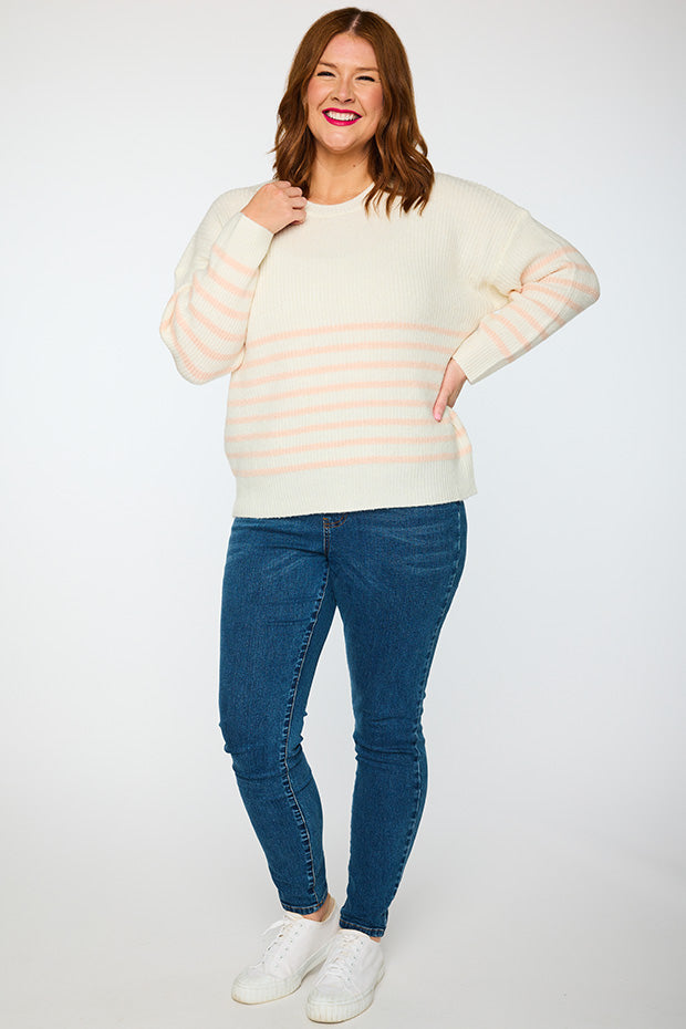 Bree Natural/Fawn Knit – Natural/Fawn knit jumper