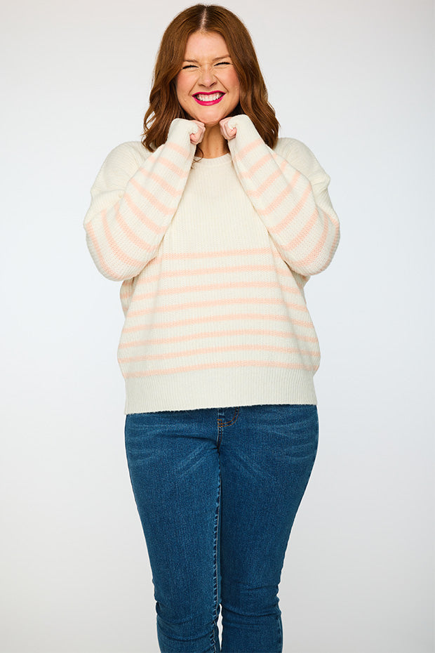 Bree Natural/Fawn Knit – Natural/Fawn knit jumper