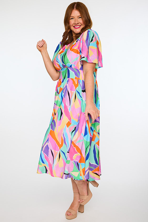 Evie Colour Swatch Dress – Colour Swatch midi dress