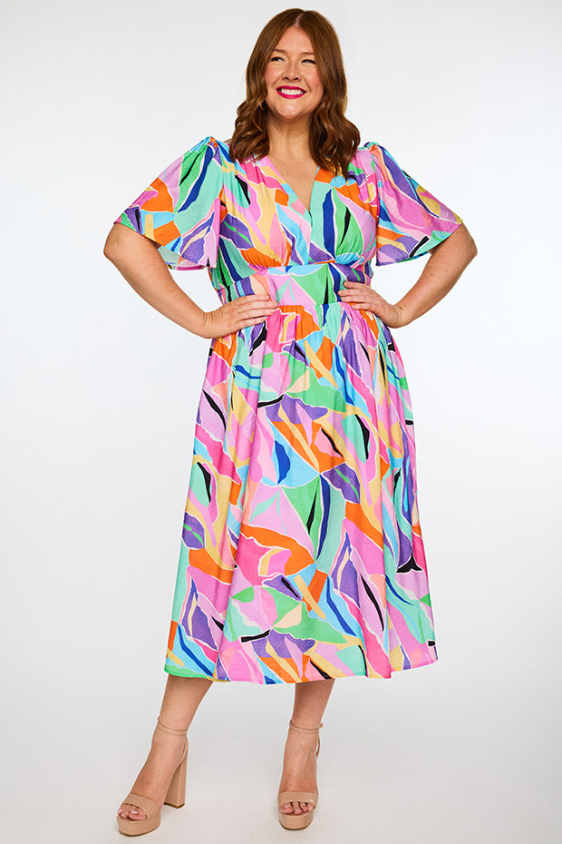 Evie Colour Swatch Dress – Colour Swatch midi dress