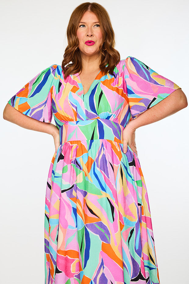 Evie Colour Swatch Dress – Colour Swatch midi dress
