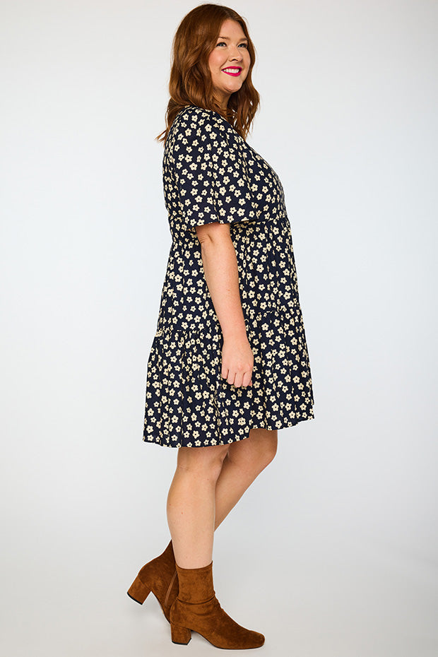 Isadora Navy Sweet Daisy Dress – Navy Sweet Daisy mini dress