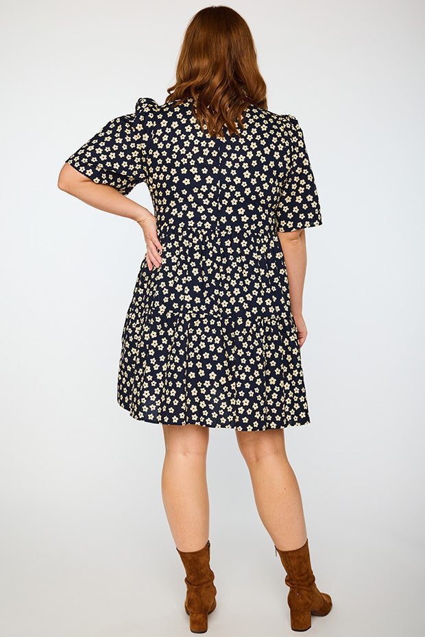 Isadora Navy Sweet Daisy Dress – Navy Sweet Daisy mini dress