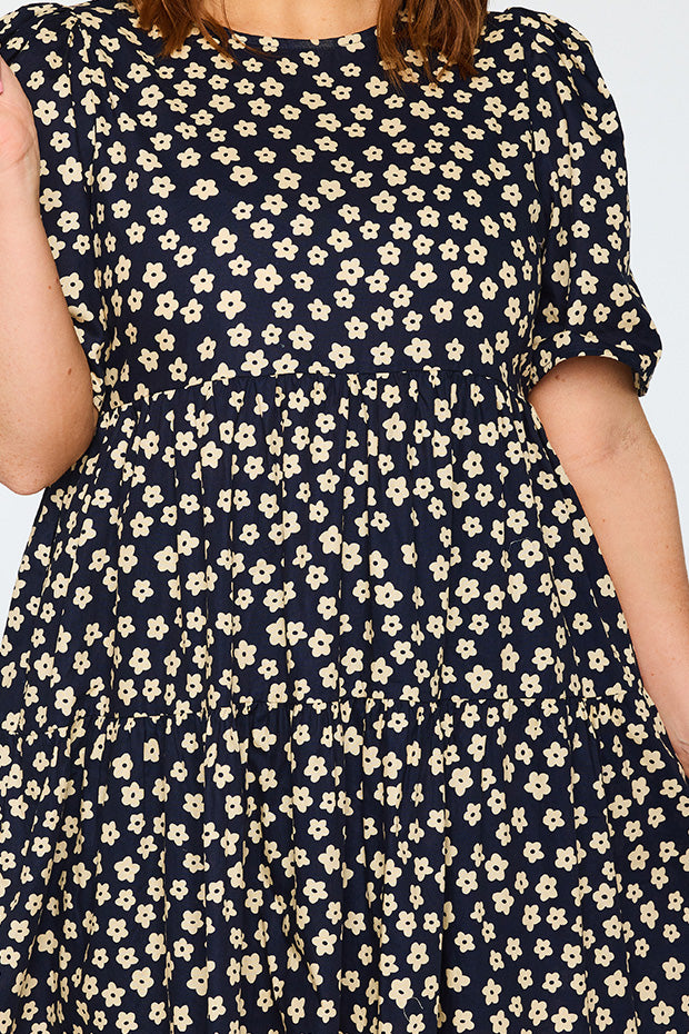Isadora Navy Sweet Daisy Dress – Navy Sweet Daisy mini dress