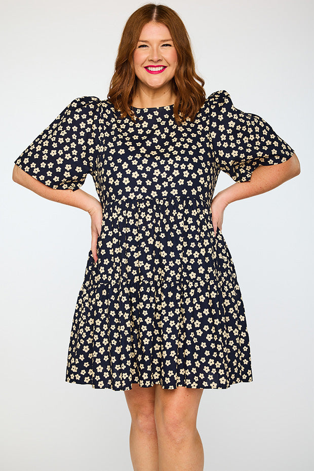 Isadora Navy Sweet Daisy Dress – Navy Sweet Daisy mini dress