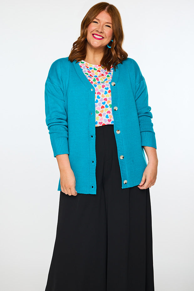 Nola Teal Cardi – Teal cardigan