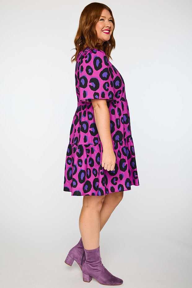 Isadora Purple Leopard Dress – Purple Leopard mini dress