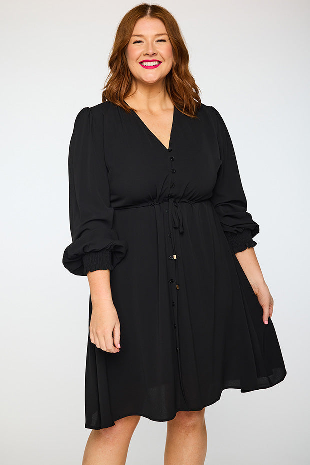Sofia Black Dress – Black knee length dress